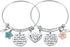 Friendship Bracelet Set of 2 for Best Friends, Best Friend Jewelry for 2 Teen Girls Bestie, Long Distance BFF Matching Heart Bangle for Valentines...