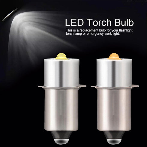 1Pc Silver P13.5S Mag Light LED Bulb 3-6 C&D Cells Torch Flashlight LED Converter 6V White 12V 3V 9V 18V White/Warm 24V 4.5V LED Bulbs Handheld Fl...