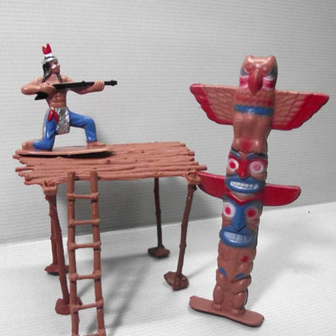 Totority Indians Action Figure Model Playset: 13pcs Native American Figures Decoration Wild West Cowboys Adornments for 15+...