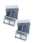 QWORK Microscope Slides Staining Jar and Rack, 2 Pcs 24-Slots, Grey...