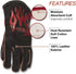 Lincoln Electric Traditional MIG/Stick Welding Gloves | 14" Lined Leather | Kevlar Stitching | K2979-ALL, Black, Red...