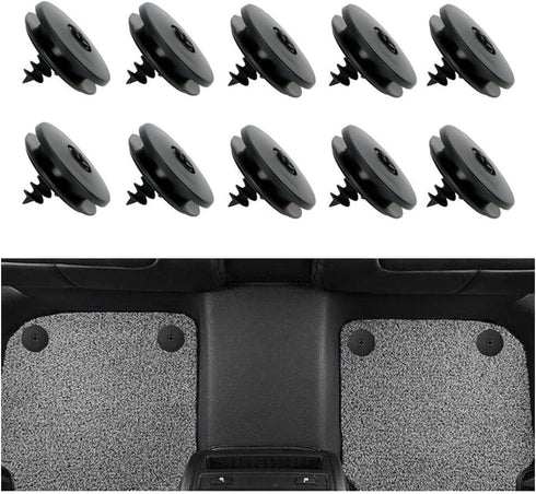 10PCS Car Floor Mat Retainers,Anti-Slip Black Nylon Car Mat Clips Holder Clamps for Fastening Car Carpet,Suitable for Car Truck SUV RV Van (10PCS)...