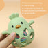 Baby Sensory 4-Piece Toy Set: Hollow Hand-Gripping Chicken Teether, Teething Mitten, Rattle Ball, and Anti-Drop Toy Strap (Green/Mango)...