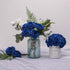 Artificial Flowers 25pcs Real Looking Royal Blue Foam Fake Roses with Stems for DIY Wedding Bouquets White Bridal Shower Centerpieces Arrangements...