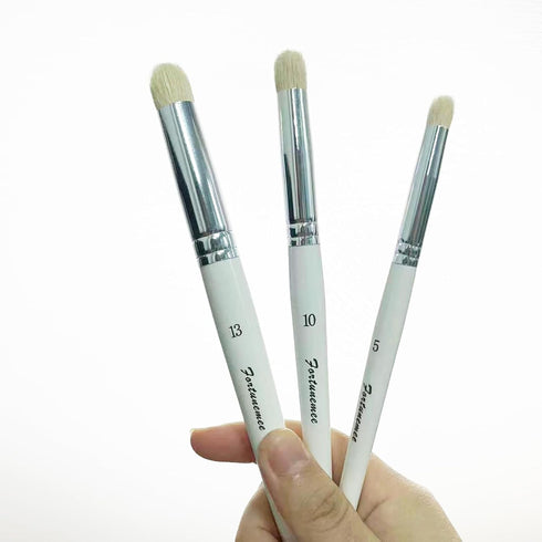 Drybrush Set, Hobby Detail Paint Brush Set, Drybrush Paint Brush, 3 Pieces in 3 Sizes Art and Advanced Acrylic Paint Brushes for Miniature Waterco...
