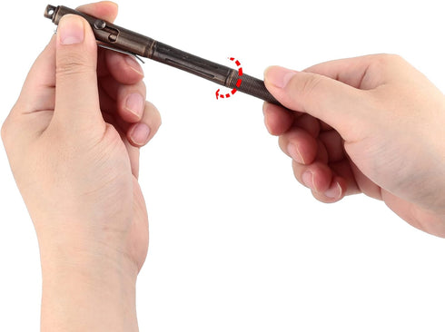 SMOOTHERPRO Solid Brass Bolt Action Pen Compatible with Pilot G2 Refill Stainless Steel Clip Heavy Weight for Tremor Parkinson Arthritic Hands Cop...