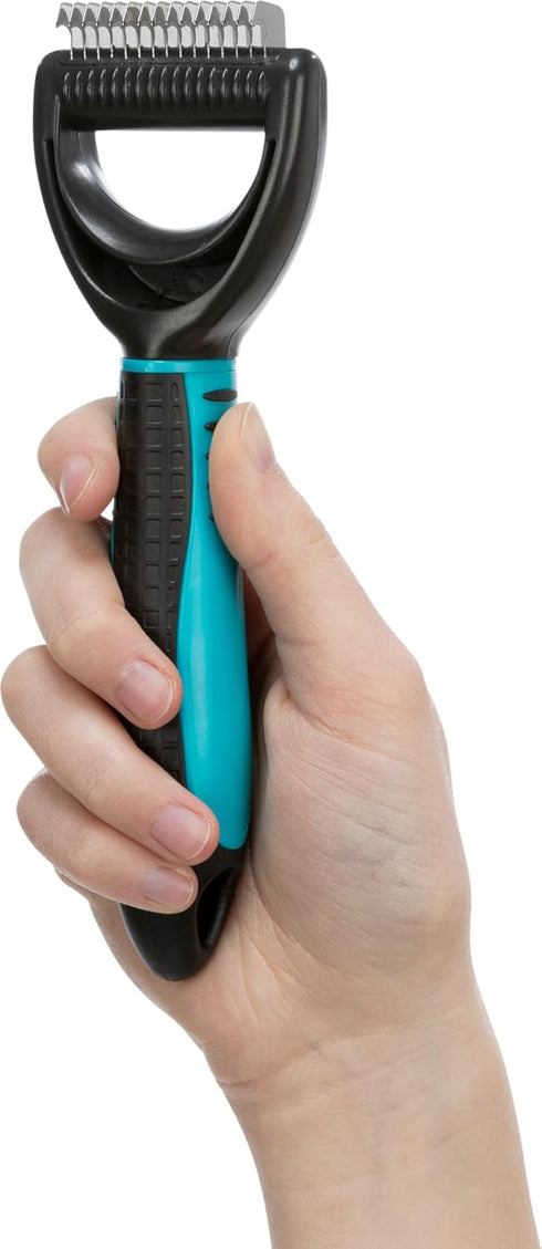 TRIXIE Pet Deshedding Undercoat Rake, For Cats and Dogs, Detangle and Thin 2" x 7" (5x18cm)...