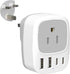 US to UK Ireland Travel Plug Adapter, Type G International Power Adapter with 1 AC Outlet 4 USB Ports (2 USB C), European Plug Converter for USA t...