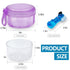 Leakproof Denture Case Purple Denture Soaking Cup False Teeth Container, Dental Denture Bath Holder Storage Box Retainer Cleaner Case for Travelin...