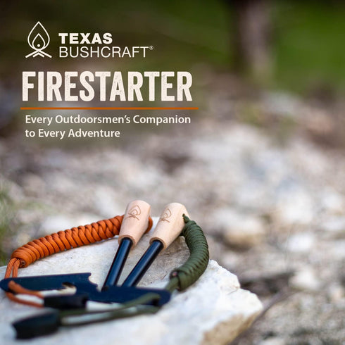 Fire Starter - 3/8" Thick Ferro Rod with Striker and Paracord Wrist Lanyard – Waterproof Flint Fire Steel Survival Lighter for Your Camping, Hikin...