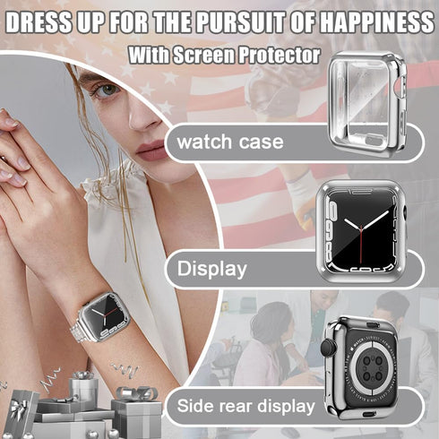 top4cus 44mm Cover Soft TPU Anti-Scratch Lightweight 44mm Iwatch Case All-Around Screen Protector, Optional Cases Compatible with Apple Watch Seri...