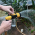 Water Hose Nozzle 8 Spray Patterns Spray Nozzle High Pressure Garden Foam Gun Hose Nozzle with Built-in Soap Dispenser - Yellow...