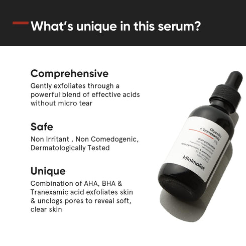 Minimalist 11% Glycolic & Tranexamic Acid Body Exfoliator for Smooth and Even Skin | Reduces Hyperpigmentation & Keratosis Pilaris (Strawberry Ski...