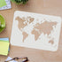 FINGERINSPIRE World Map Stencil Template 11.7x8.3 inch Plastic Map Painting Stencil World Map Outline Pattern Stencils Reusable DIY Home Decor Ste...