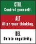 Posterizer 1 pcs-CTRL ALT DELETE-Motivational Success Quote-Motivational & Inspirational Art- Decor for Game Room or Man Cave- unframed wall art...