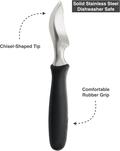 BALCI Ice Cream Scoop - Heavy Duty Stainless Steel Icecream Scooper With Non-Slip Rubber Grip - Professional Metal Ice-Cream Spade - Dishwasher Sa...