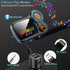 TSNAM Wireless Car Bluetooth Adapter,Radio FM Transmitters HandsFree Call Receiver and MP3 Music/APP Audio Play,QC3.0 and Smart 2.4A Dual USB Char...