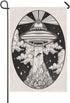 Garden Flag Alien UFO Small Yard Flag 12X18 Inch Fade Resistant Double Sided Vertical Great For Holiday Outdoor Decoration I Want To Leave Spacesh...