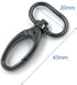 15 Pcs 20mm Inside Diameter Oval Ring Lobster Clasp Claw Swivel for Strap Push Gate Lobster Clasps Hooks Swivel Snap Fashion Clips (3/4 inch, Gunm...
