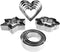 Metal Cookie Cutters Set - Star Cookie Cutter Stainless Steel Round Biscuit Cutter Heart Small Star Cookie Cutters Mini Flower Molds Cutter for Ba...