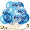 BEISHIDA 1st Boy Happy Birthday Confetti Balloons,First Birthday Decorations 12 Inch Large Navy Blue Latex Helium Balloons Perfect for Baby 1st bi...