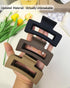 4 Inch Square Wider Claw Clips, 10.5 cm Bendable Rectangle Large Neutral Hair Clips for Thin and Thick Long Curly Hair, Matte Big Hair Claw Clips,...