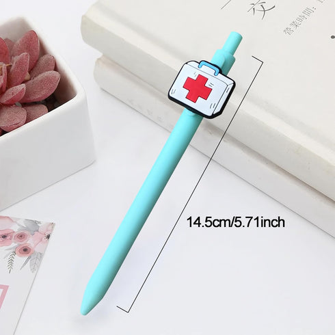 Cute Nurse Pens Funny Nurse Accessories for Work Aesthetic Gel Pen Black Ink Set for Cna Rn Medical Assistant Nursing Student Essentials Nurse Wee...