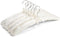 Amber Home 5 Pack 17 Inch Large Ivory Satin Padded Hangers for Women Clothing, Anti Slip Cushioned Hangers for Sweaters, Silk Hangers Fancy Dress ...