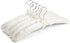 Amber Home 5 Pack 17 Inch Large Ivory Satin Padded Hangers for Women Clothing, Anti Slip Cushioned Hangers for Sweaters, Silk Hangers Fancy Dress ...