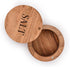 Acacia Wood Round Condiment Pot with Magnetic Swivel Lids for Kitchen Countertop "Salt" Engraved on Lid (3.5” x 3.5” x 2.5”)...