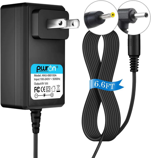 PwrON 6.6ft 6V AC DC Adapter Fits for Motorola MBP18 MBP-18 MBP41 MBP41PU MBP43PU MBP43 MBP26 MBP26PU MBP34 MBP33 MBP33PU MBP36 Video Baby Monitor...