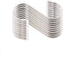 Premium 10-Pack Larger Round S Shaped Hooks in Polished Stainless Steel Metal, Hangers Hanging for Kitchen, Work Shop, Bathroom, Garden, Kitchenwa...