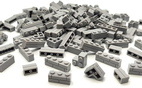 192PCS Masonry Walls Gray Building Bricks Loot Pieces Accessories Brick Bazaar Compatible Classic Creative Toy (Light Gray)...