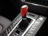 Lunsom Leather Gear Shift Knob, Type-R Gear Shifter Head Handle Lever Metal Shift Knob Fit Most Transmission Automatic Manual Vehicle (Black & Red...