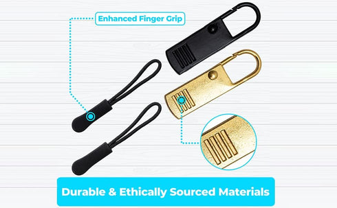 Zipper Pull Replacement I 12 PACK Detachable Zipper Pulls I Zipper Replacement Slider I Zipper Repair Kit I Replacement Zipper Pull I Zipper Repla...