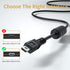 USB-A to Mini 8Pin USB 2.0 Fast Charging Transfer Cable with Silver-Plated Plugs and Anti-Jamming Ferrite Magnetic Ring, 3 Feet, Black...