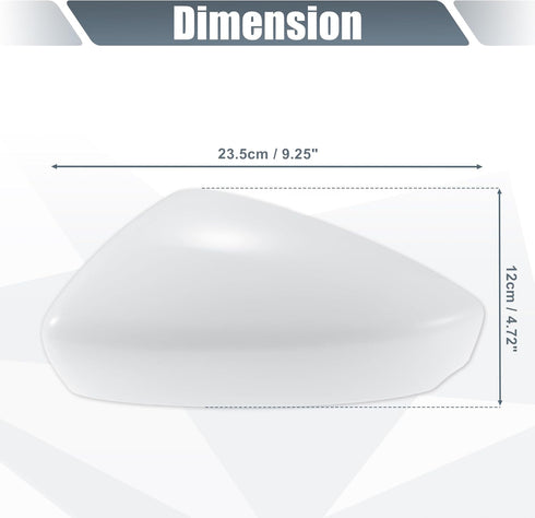 X AUTOHAUX Car Rear View Left Driver Side Mirror Cover Cap Replacement White for Mazda CX-30 2020-2023 Mirror Guard Covers Exterior Decoration Tri...