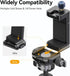ULANZI MA33 Metal Phone Tripod Mount w Arca Port&2 Cold Shoes, Adjustable Smartphone Tripod Adapter Clamp Cell Phone Stand Holder Suitable for iPh...