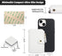 M-Plateau Phone Wallet Stick on, PU Leather Card Holder with Zipper Pocket Compatible with iPhone Case (White)...