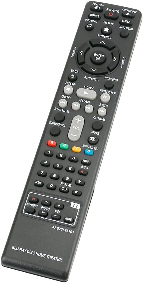 AKB73596101 Replace Remote Control Applicable for LG Blu-Ray BH6720S BH6820SW BH6520TW BH6220S BH6240S Bh6340H Home Theater System AKB73596102...
