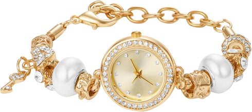Avaner Women's Rhinestone Bracelet Watches: Gold Slim Strap Small Face Analog Quartz Elegant Dress Wrist Watches forWomen Ladies...