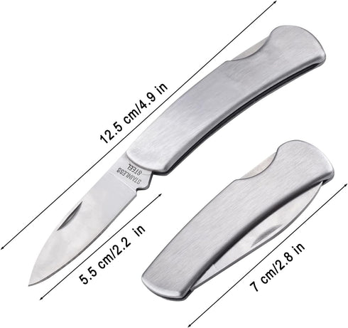Kocpudu Paring Knife,all Steel Foldable Fruit Knife, All Steel Handle, Fruit Knife Small of Exquisite,small and Easy to Carry,suitable for Most Ty...