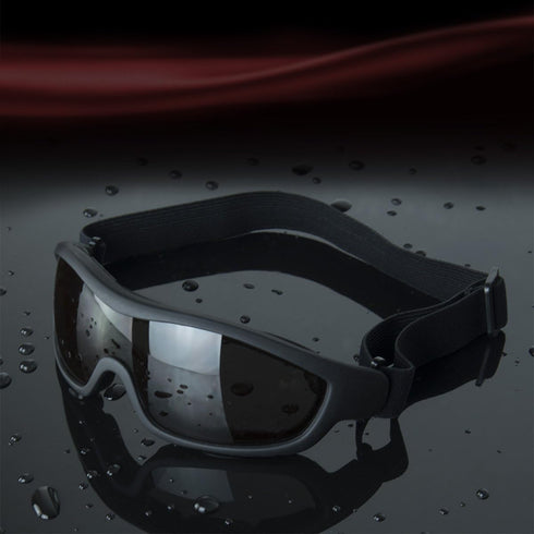 Viriber Motorcycle Goggles - UV Protective Outdoor Glasses, Dust-proof Combat Goggles (Deep Black)...