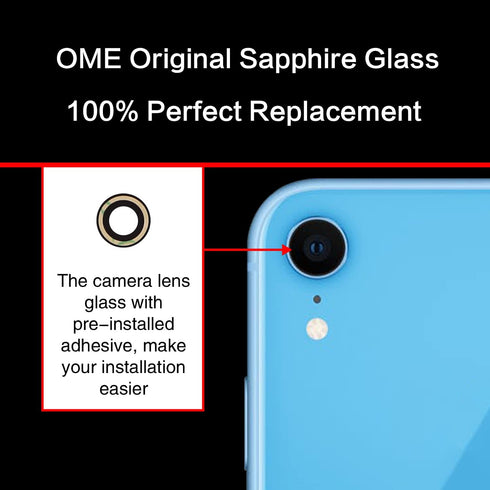 2PCS ASDAWN Back Camera Lens Glass Replacement for iPhone XR 6.1 Inches with Pre-Installed Adhesive, Rear Camera Lens Glass Replacement with Insta...