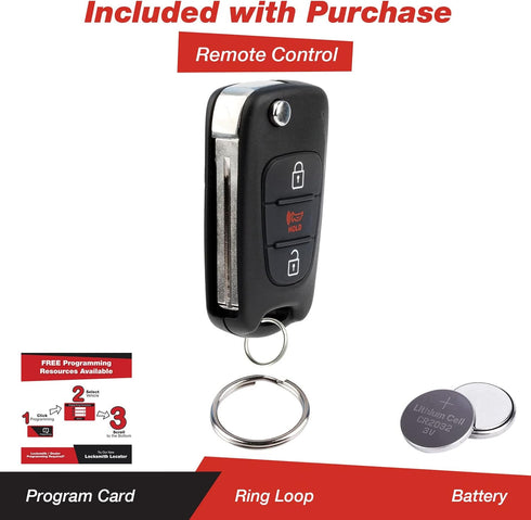 KeylessOption Keyless Entry Car Remote Flip Ignition Key Fob for 2011-2013 Kia Soul 2012-2013 Kia Sportage...