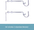 Kenney Adjustable Bracket, for 3/4" Curtain Rod, Satin Nickel, 2 Pack...