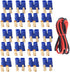 10 Pairs Amass EC3 Battery Connector Plugs,3.5mm Banana Plug Female Male Bullet Connector with 14 Gauge Silicone Wire for RC ESC LIPO Battery Elec...