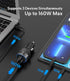 160W Car Charger with 100W E-Mark Cable - Multiport (2 USB-C & 1 USB-A) Super Fast Charging, Compatible with iPhone 15/14/13/12, Samsung S24/S23/S...