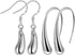 5PCS Silver Jewelry Set for Women Teardrop Pendant Necklace Earrings Bracelet Ring Fit with Party Meeting Dating Wedding Birthday Gift...