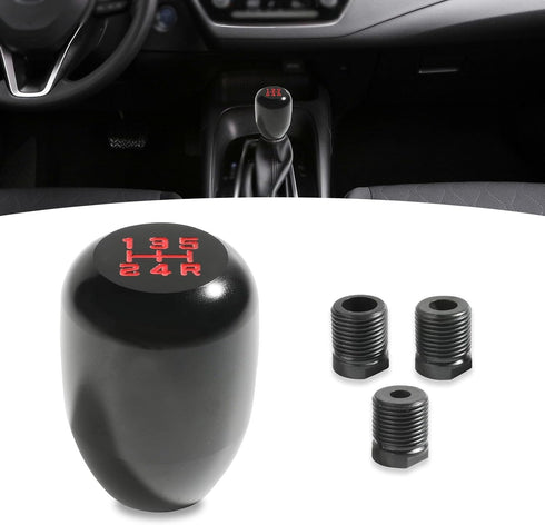 1 PC Automotive Gear Shift Knob, Car Five-Speed Gearbox Shift Head with Adapter, Modification Replacement Accessories, for Most Manual Transmissio...